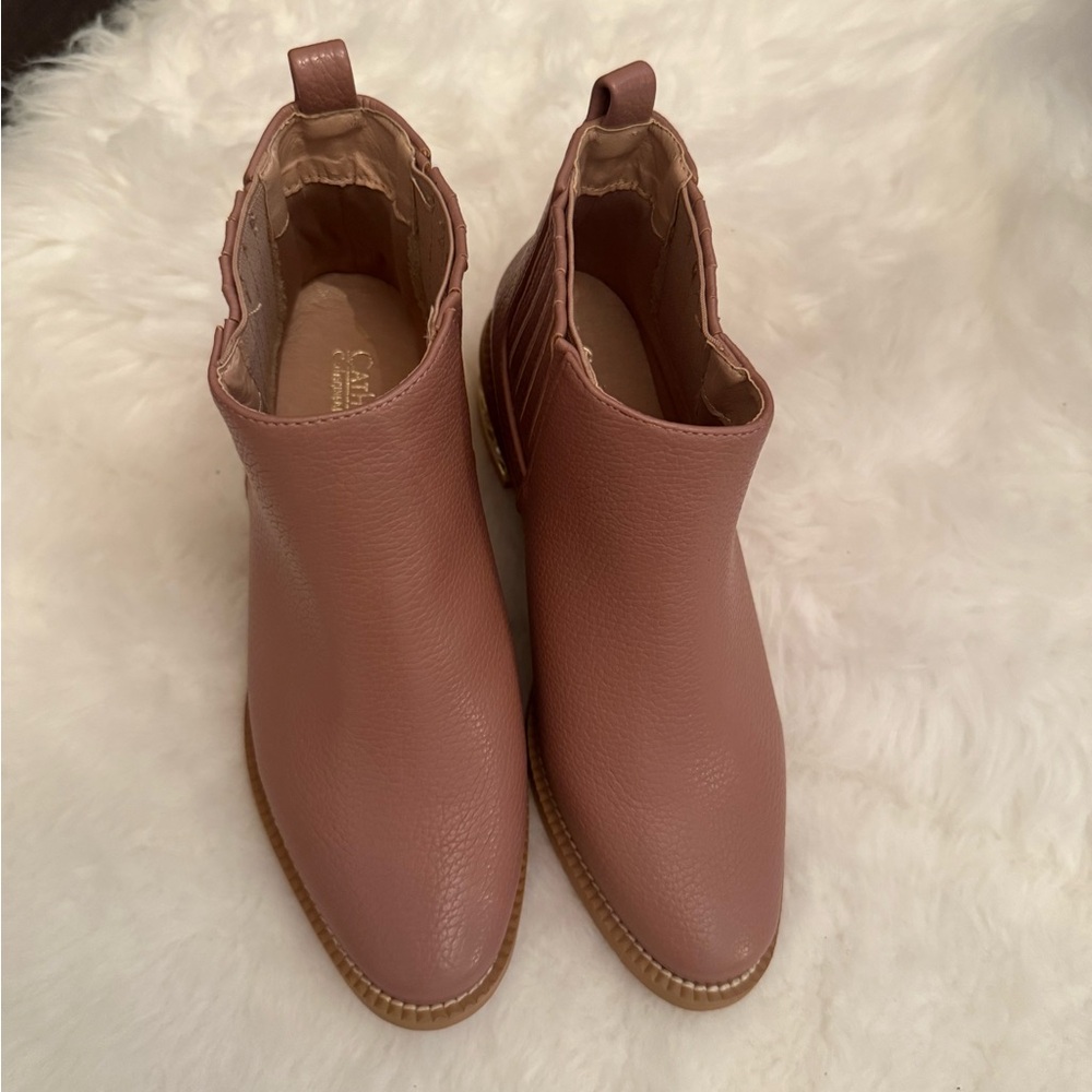 Catherine Malandrino Pink Ankle Booties